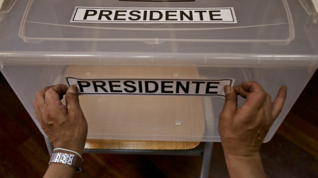 A ballot box for a presidential election in Chile. (AP)
