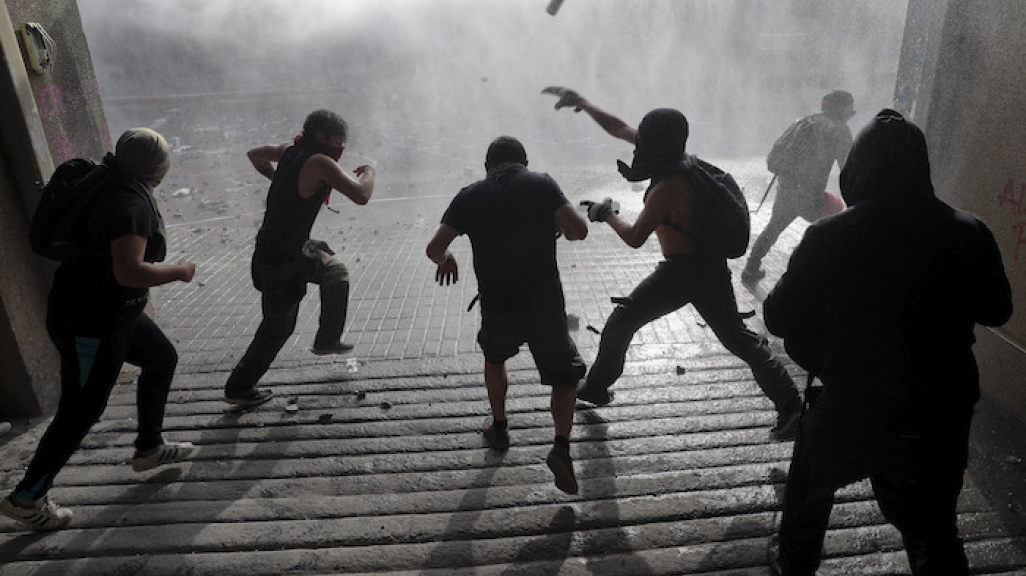 Protestors in Chile (AP)