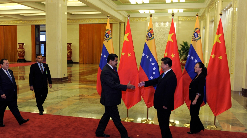 Venezuela's President Nicolas Maduro greets China's President Xi Jinping. (AP)