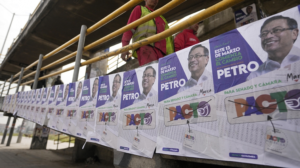 Campaign posters in Colombia (AP)