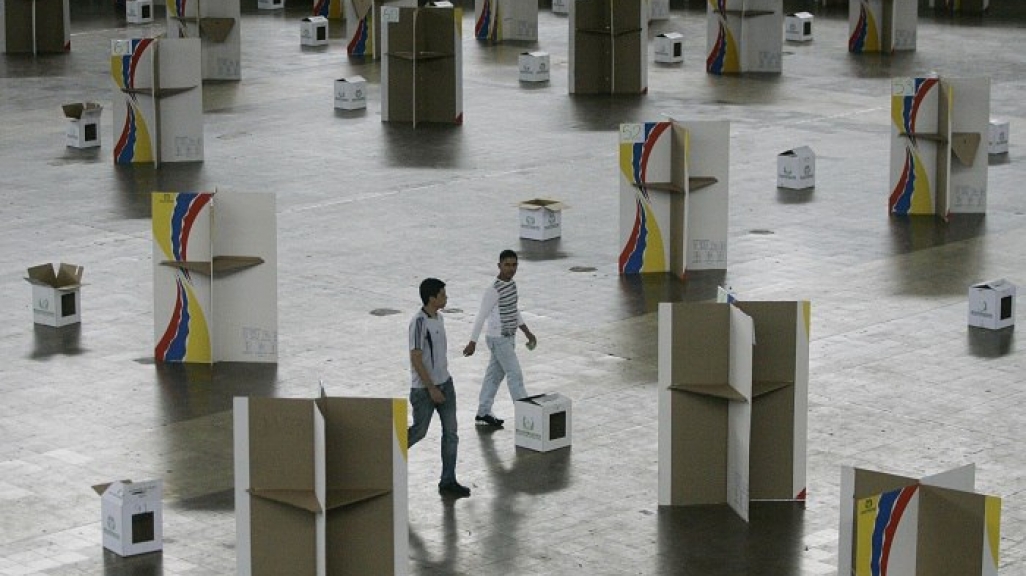 A polling station in Cali, Colombia. (AP)