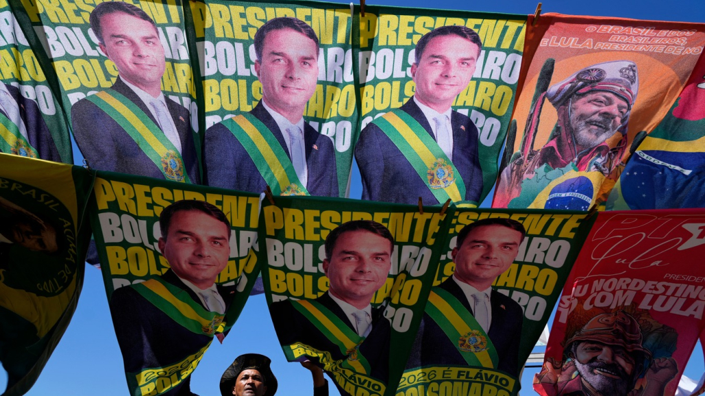 Election posters in Brazil. (AP)