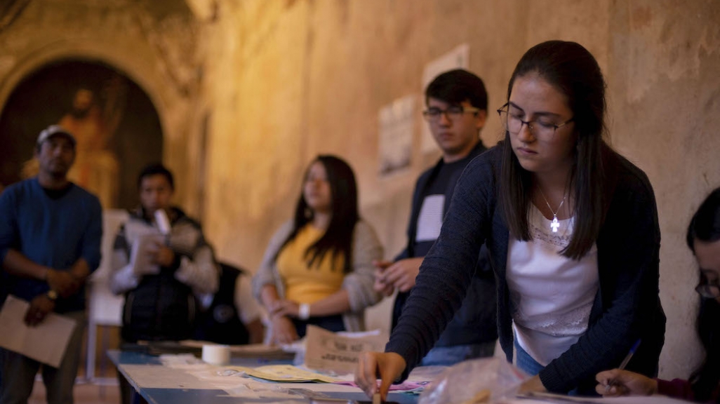 Voters in Guatemala