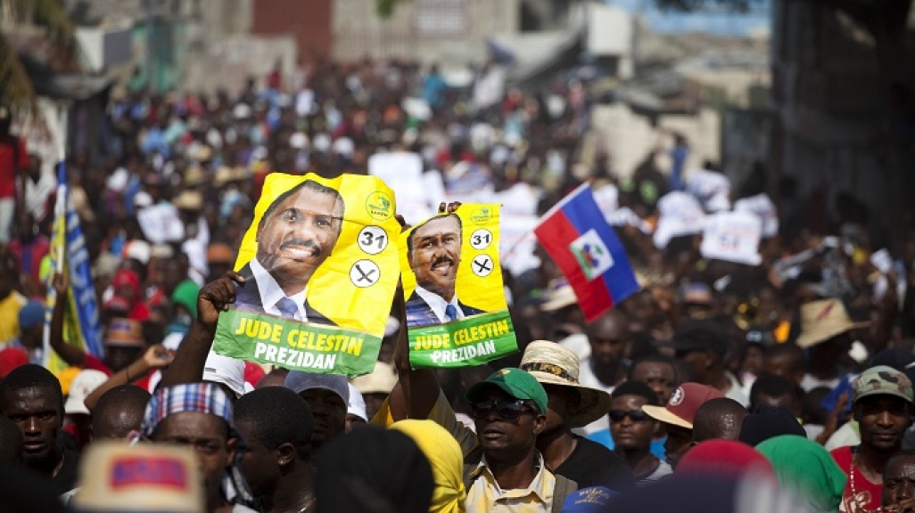 Jude Célestin supporters in Haiti