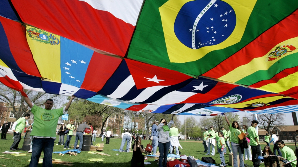 The flags of Latin America. (AP)