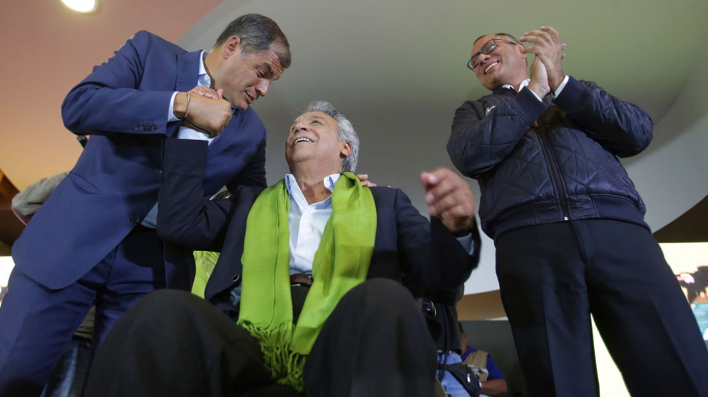 Lenin Morena and Ecuador's President Rafael Correa