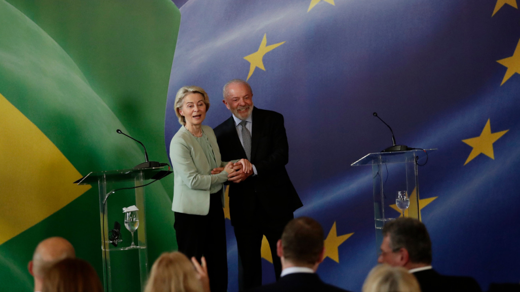Brazil's President Lula and European Commission President von der Leyen