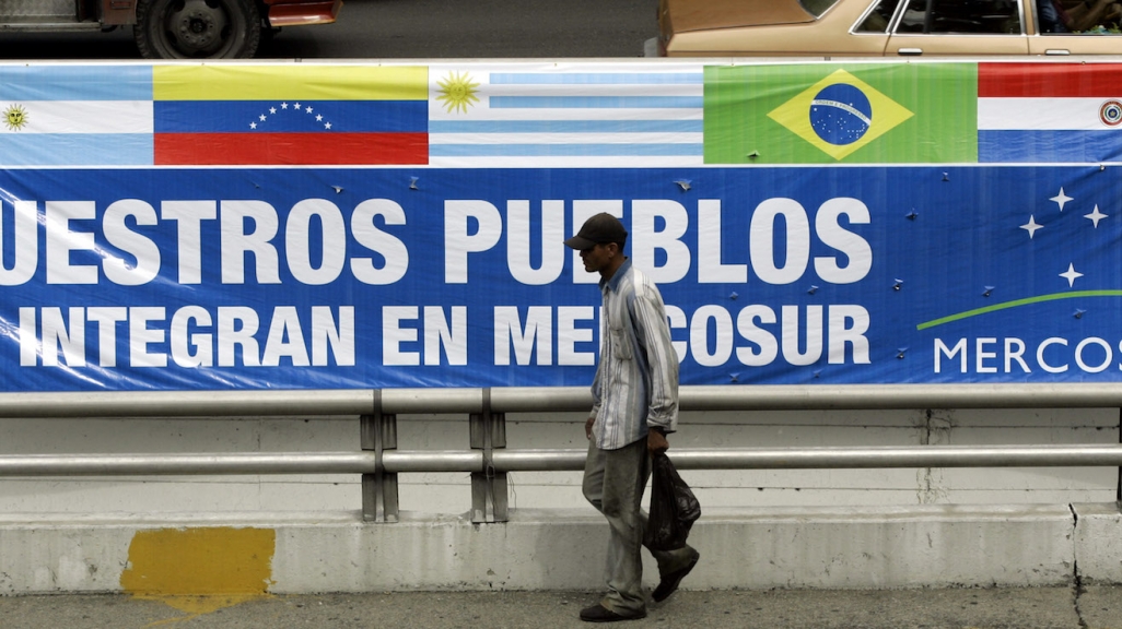 Banner in Venezuela. (AP)