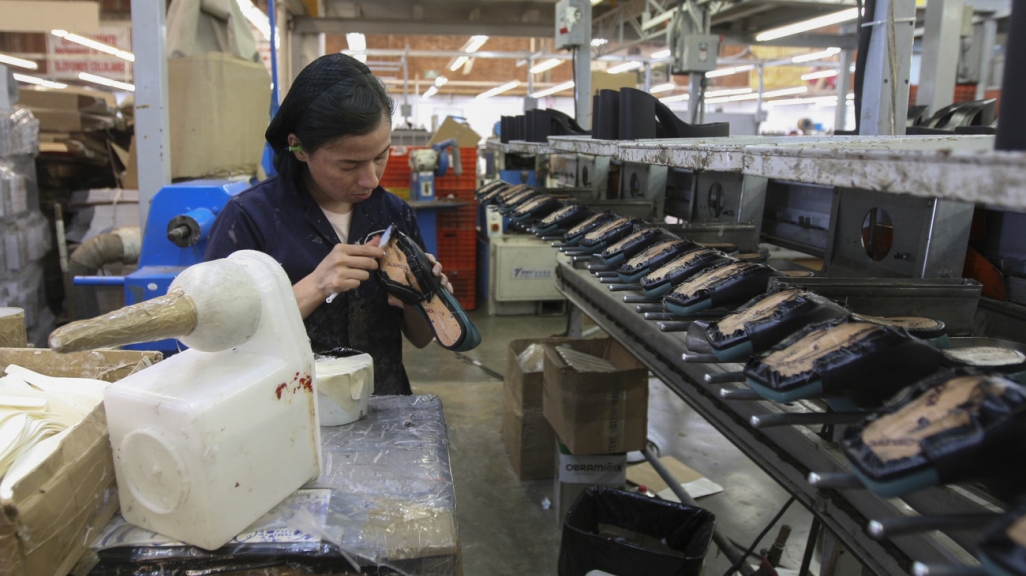 A factory worker in Mexico. (AP)