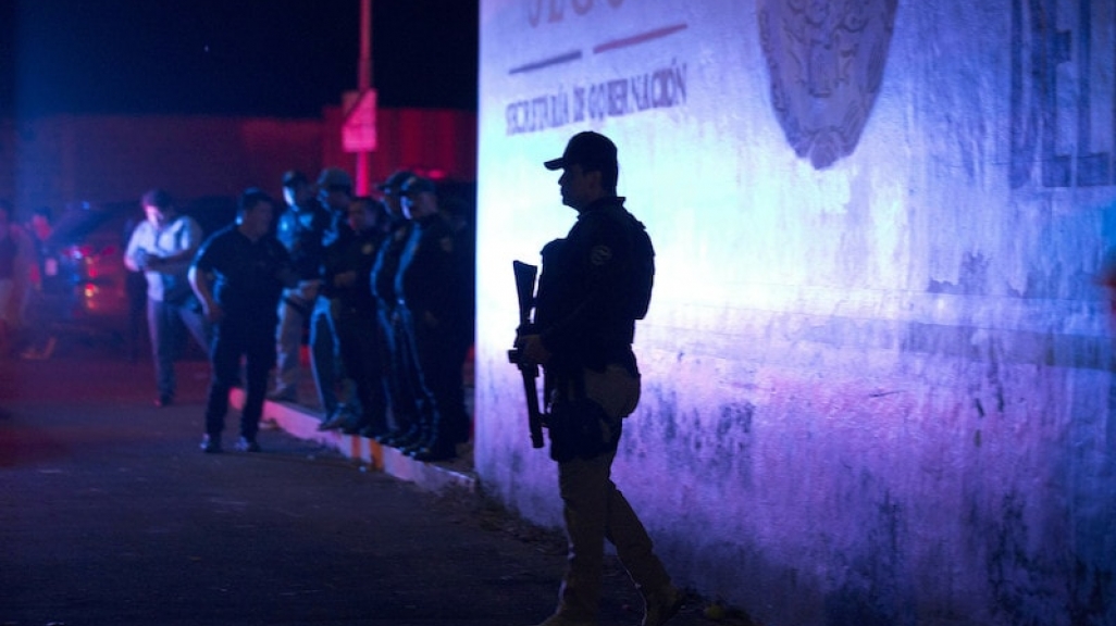 A Mexican federal police officer near the Guatemalan border. (AP)