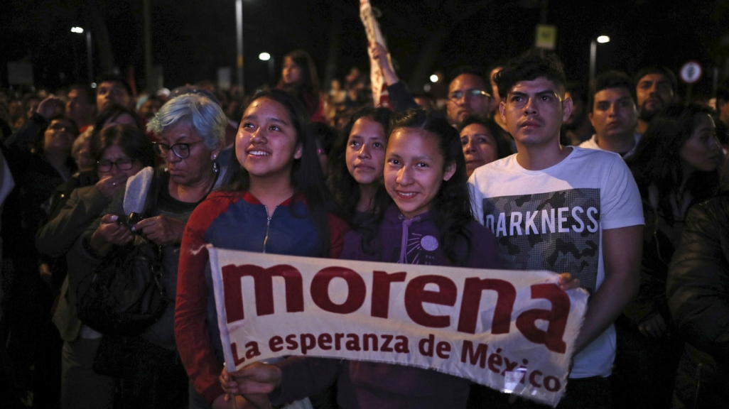 Morena supporters. (AP)