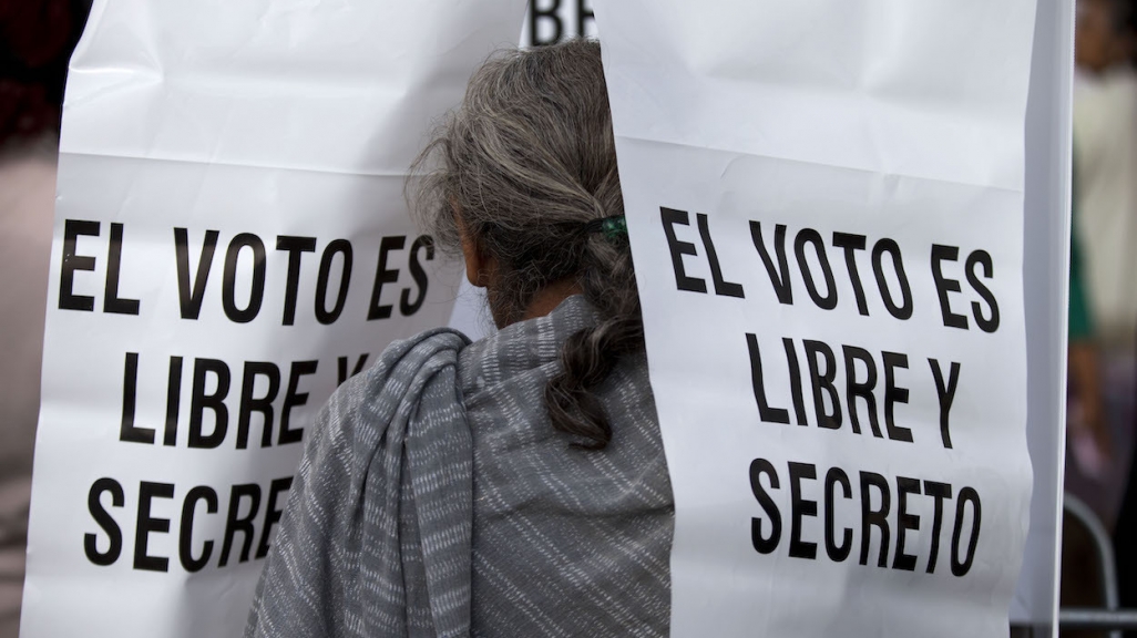 A voter in Mexico. (AP)