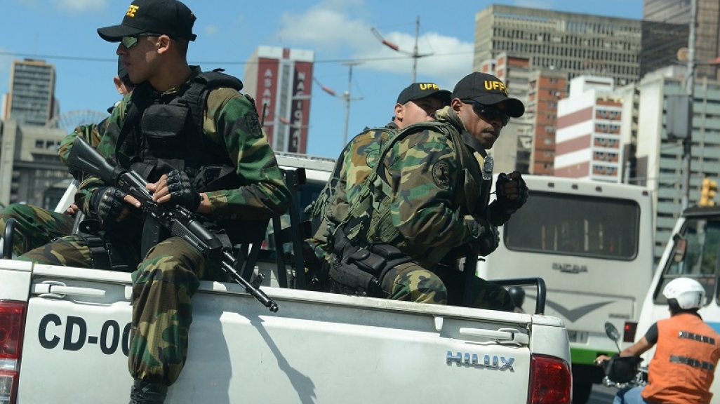 The Venezuelan military in Caracas