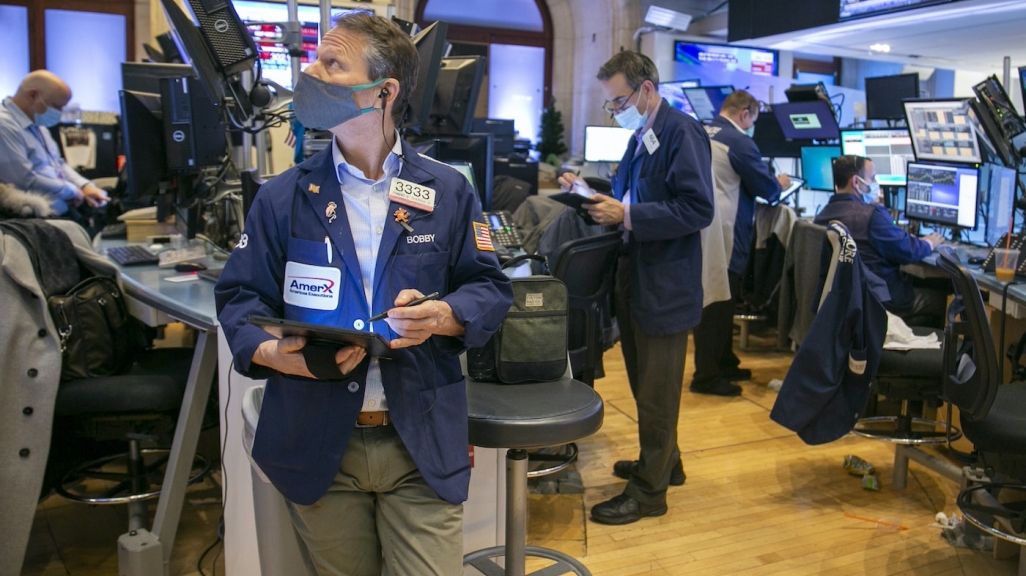 On the floor of the New York Stock Exchange. (AP)