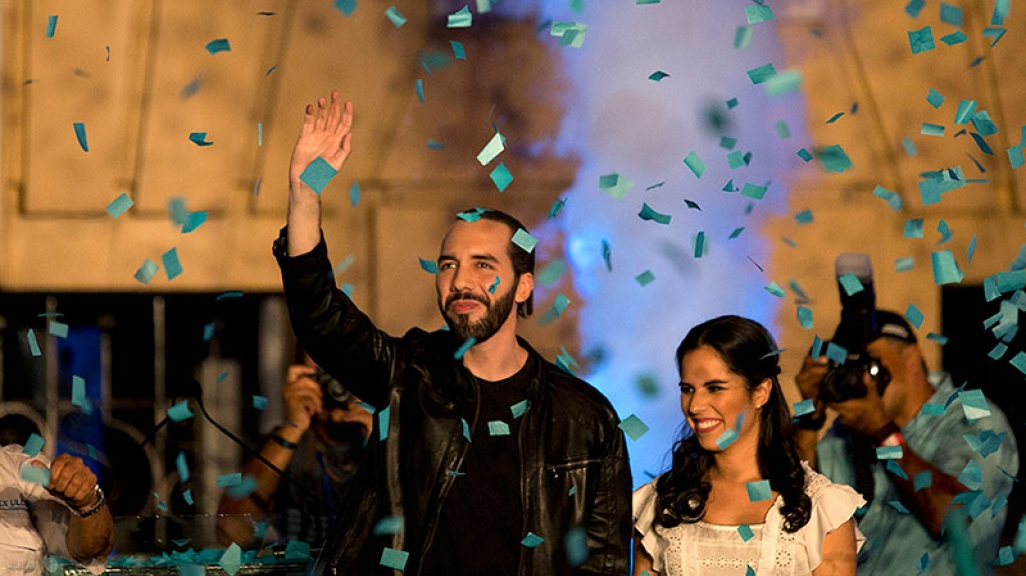 Nayib Bukele takes office in El Salvador on June 1. (AP)