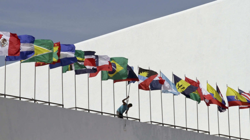 Preparations for the Seventh Summit, held in 2015 in Panama City. (AP)