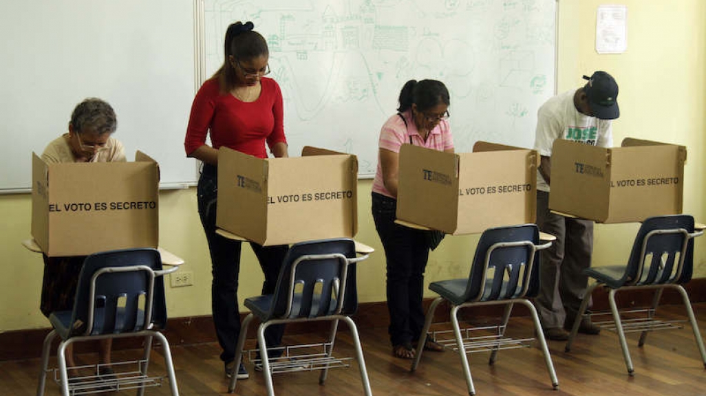 Voters in Panama on Election Day. (AP)