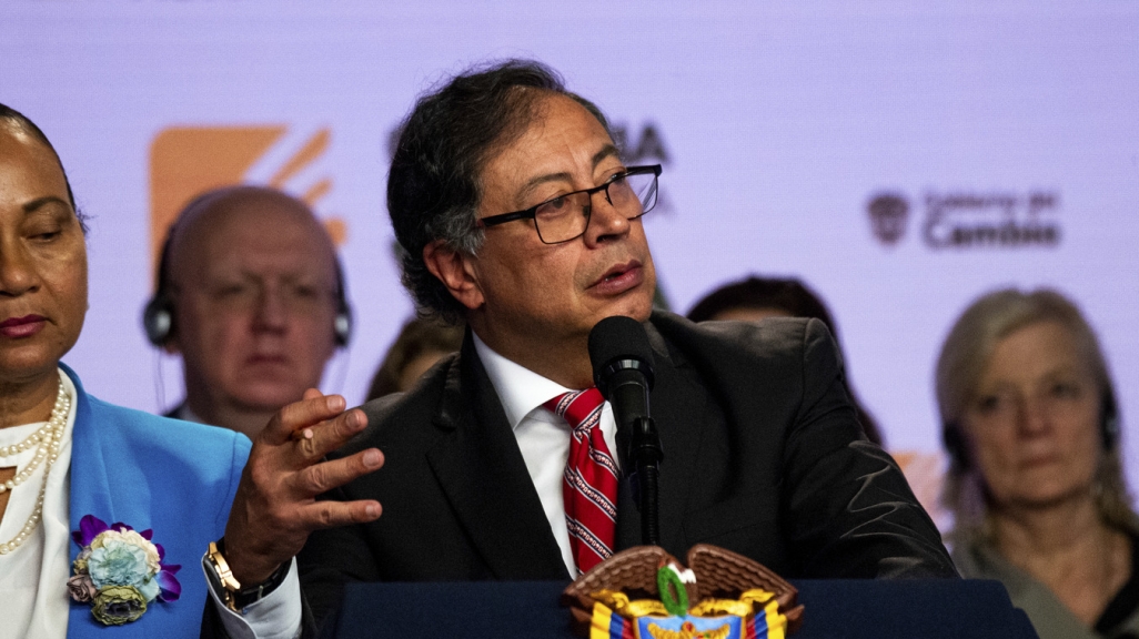 Colombian President Gustavo Petro. (AP)