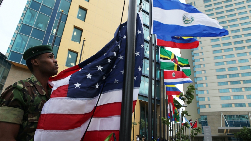 2009 Summit of the Americas at Port of Spain in Trinidad and Tobago. (AP)