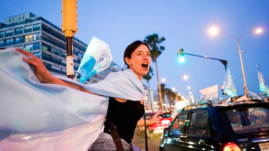 Uruguayan protester
