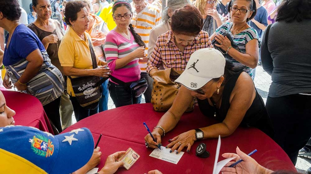 poll station in Caracas Venezuela