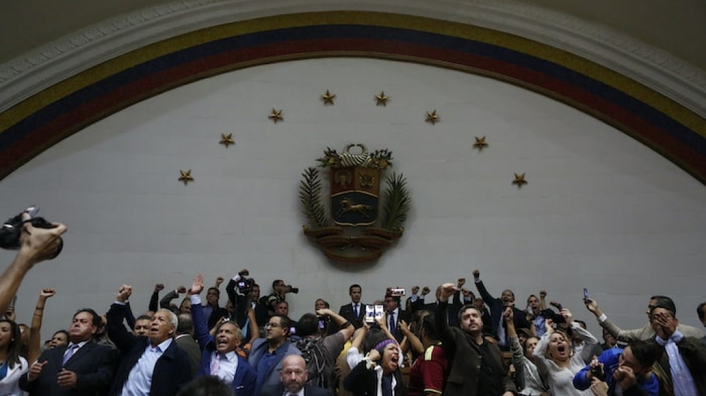 Opposition deputies in Venezuela's National Assembly (AP)