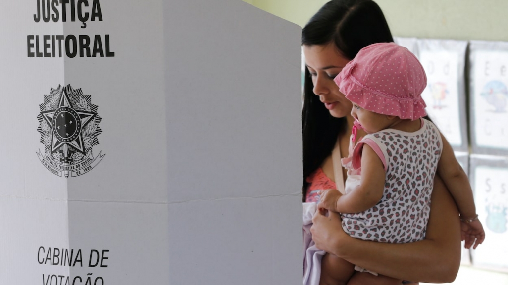 Brazilian voter at the polls