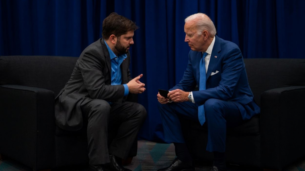 Gabriel Boric and Joe Biden. (Foto: Fernando Ramirez, prensa.presidencia.cl)