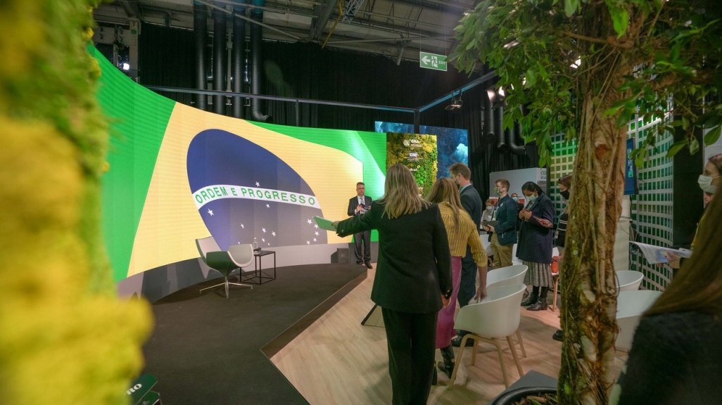 Brazil's COP26 Pavilion. (Image: Ministério Meio Ambiente)