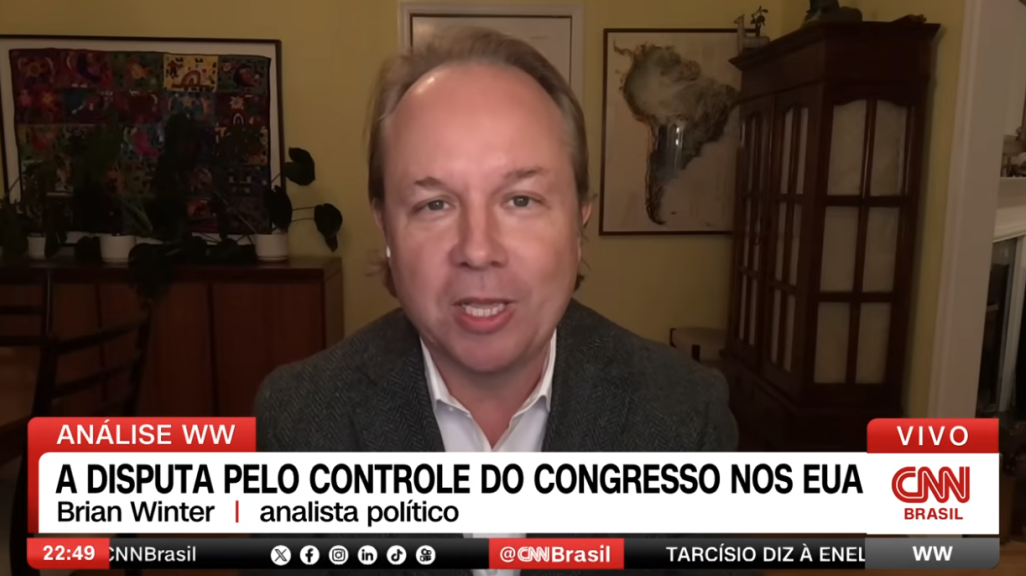 Brian Winter on CNN Brasil talking