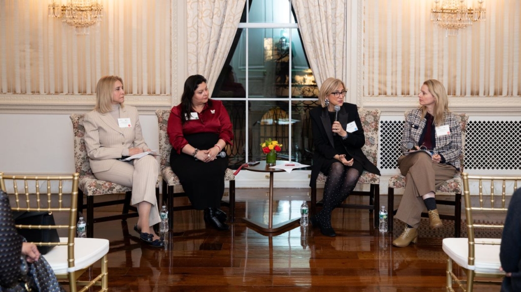 Four women in a panel