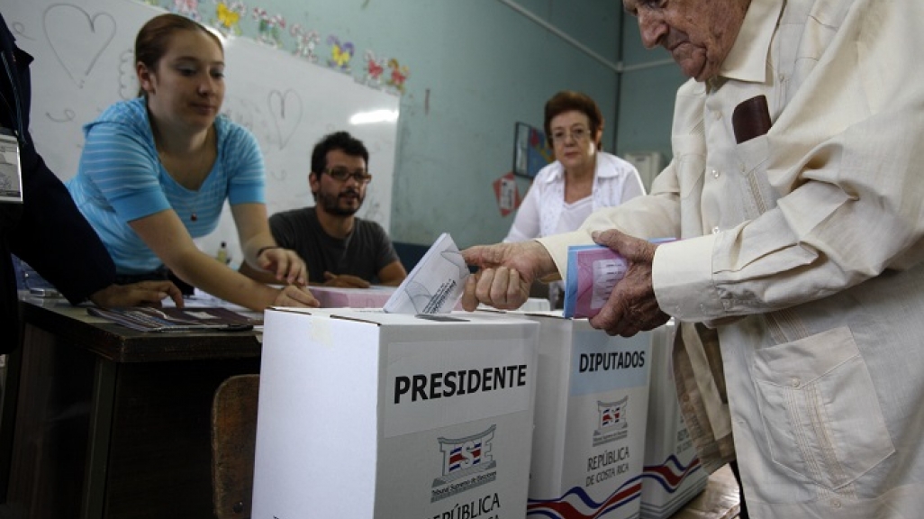 A man votes in Costa Rica's presidential election. (AP)