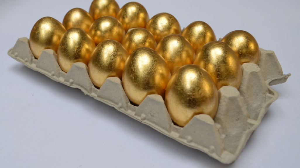 Priscilla Monge, Huevos de Oro (Golden Eggs) 1998
