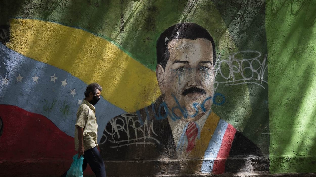 Man walking in Caracas.