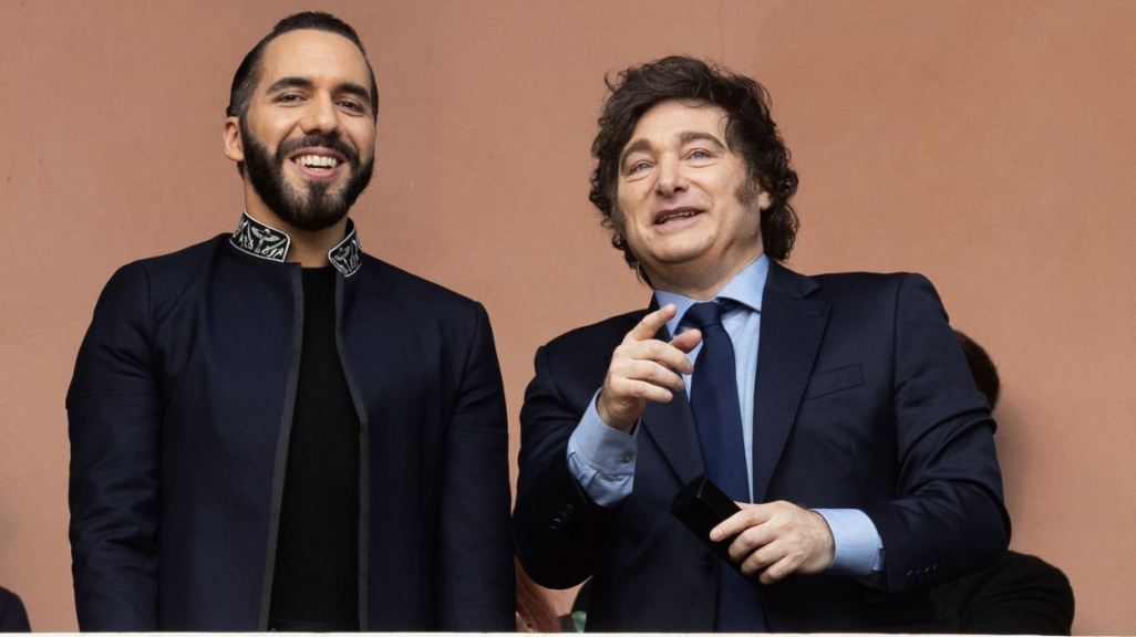 Argentine President Javier Milei and Salvadoran President Nayib Bukele. (Photo: AP)