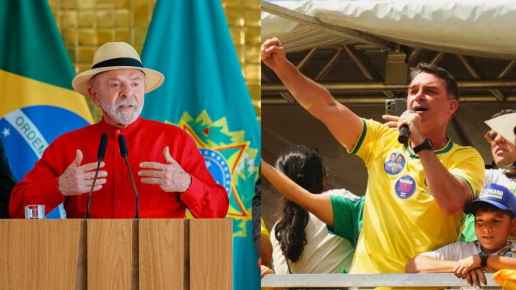 Luiz Inácio Lula da Silva and Flávio Bolsonaro. (Candidate social media)