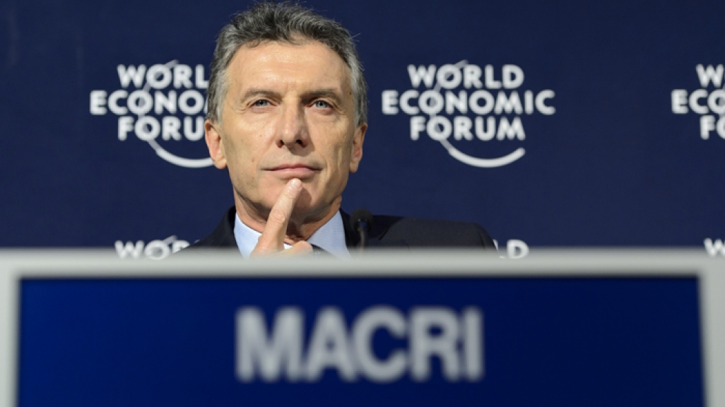 Mauricio Macri at the World Economic Forum in Davos 2016