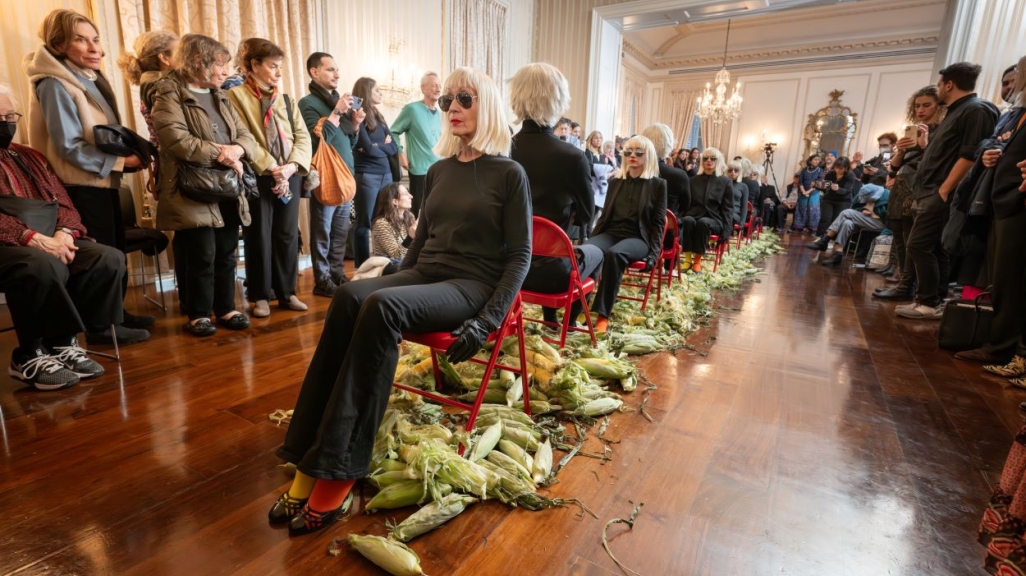 "Payment of the Argentine Foreign Debt to Andy Warhol with Corn, The Latin American Gold"