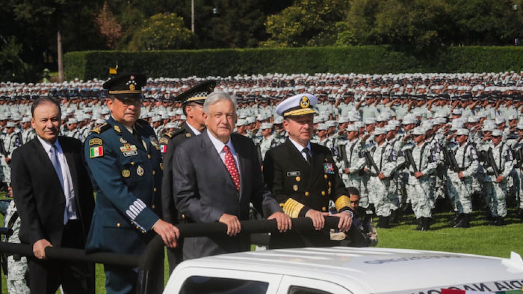 AMLO inaugurates Mexico's National Guard.