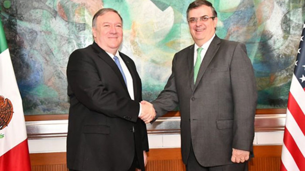Mike Pompeo and Marcelo Ebrard