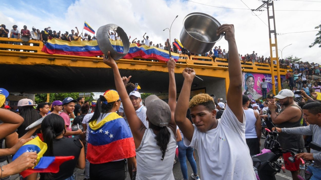 Protesters in Venezuela