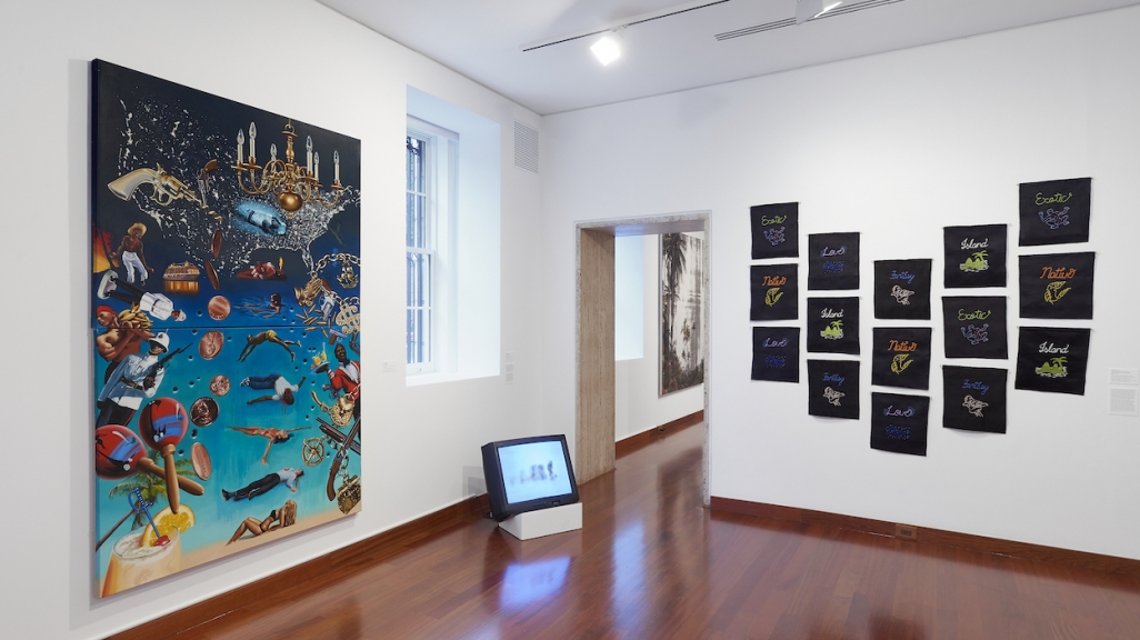 Installation view, Tropical is Political: Caribbean Art Under the Visitor Economy Regime, September 7 – December 17, 2022, Americas Society, New York. (Image: Arturo Sánchez)