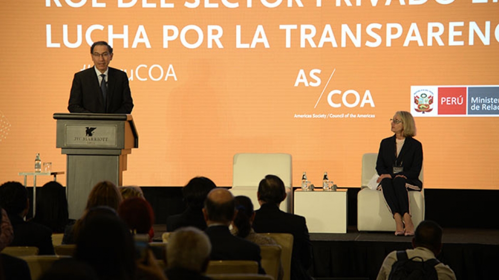 President Martín Vizcarra at AS/COA's 2018 Latin American Cities Conference in Lima, Peru