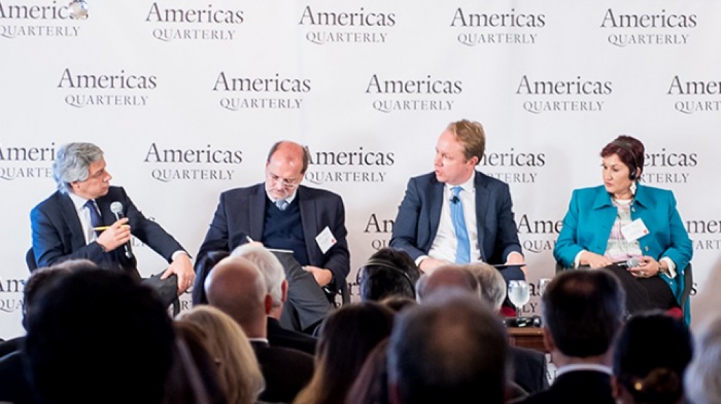 Panelists discuss the status of corruption in Latin America. 