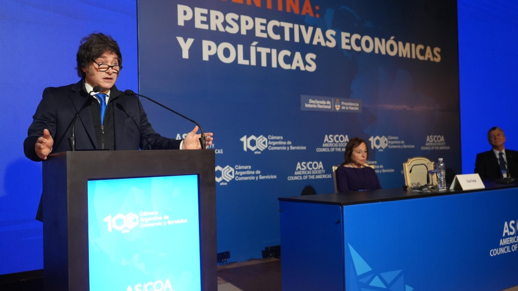Argentina President Javier Milei, AS/COA President and CEO Susan Segal, and CAC President Natalio Mario Grinman. (Photo: Capece-Lasansky)