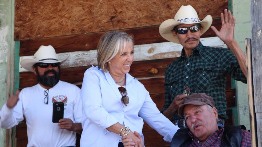 Michelle Lujan Grisham campaigns in New Mexico.