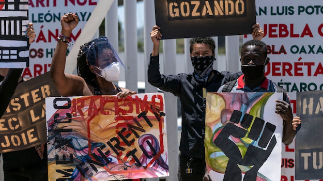 Anti-racism protestors in Mexico