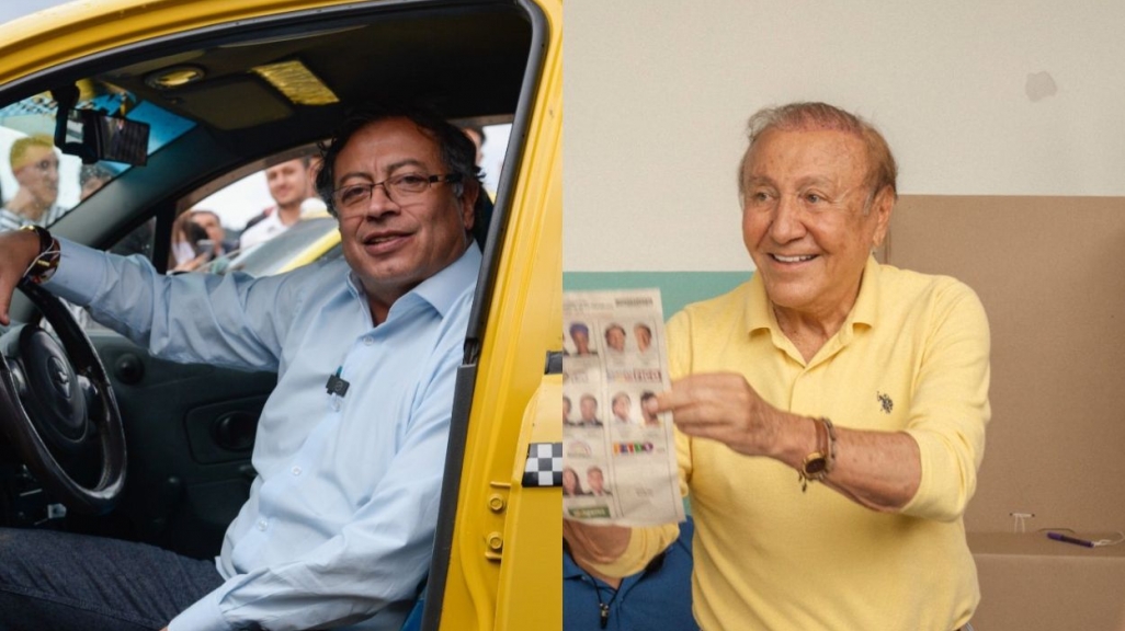 (L) Gustavo Petro and (R) Rodolfo Hernández (Images from candidates' social media pages)