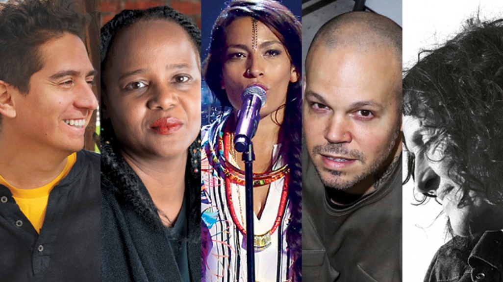 Daniel Alarcón (Peru), Edwidge Danticat (Haiti), Ana Tijoux (Chile), Residente (Puerto Rico), Adriana Lestido (Argentina)