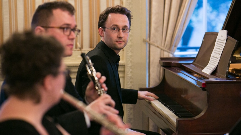 Elise Blatchford, Stuart Breczinski, and Alexandre Moutouzkine at Americas Society